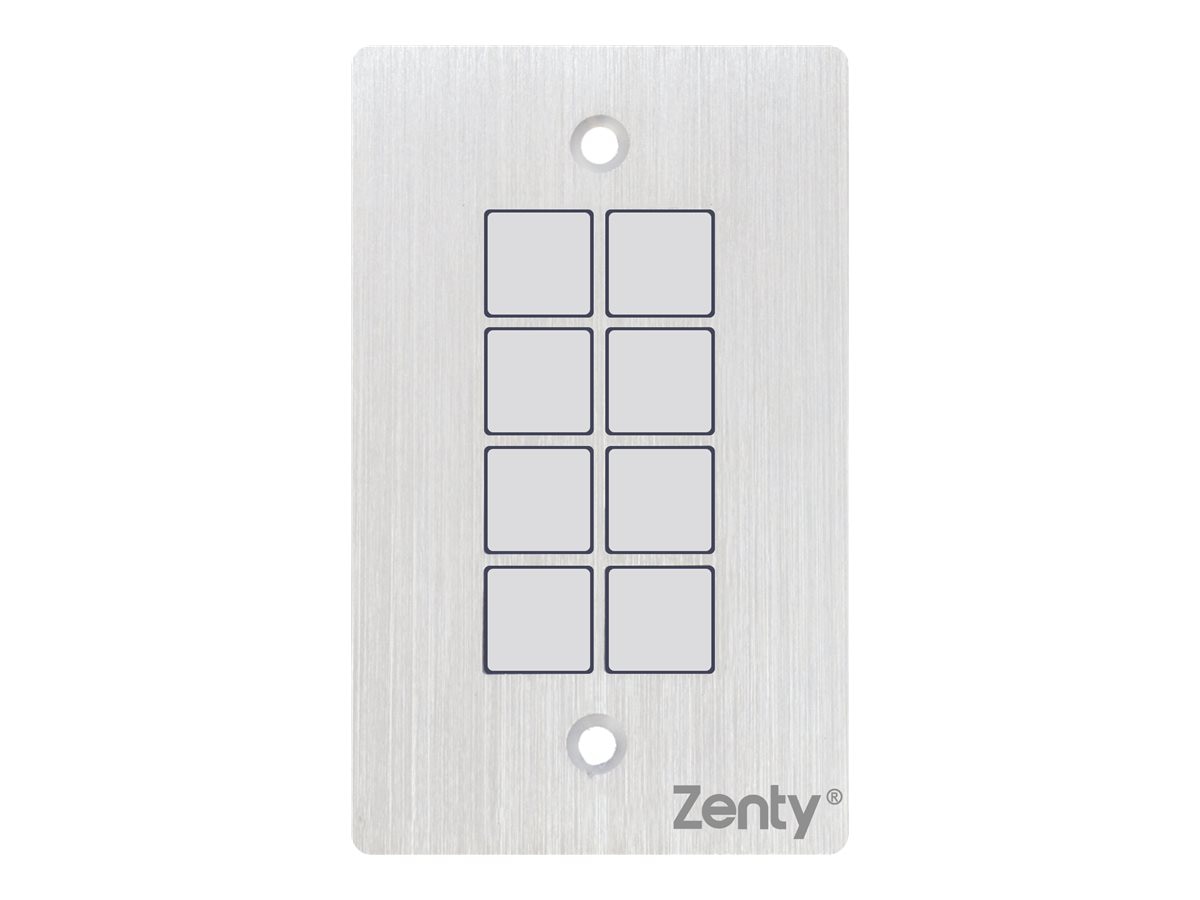 Zenty ZT-CP8 - control panel - wall plate, 8 button - white