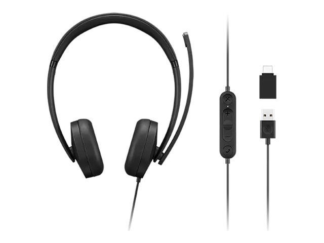 Lenovo 115 USB-A/C Wired Stereo Headset