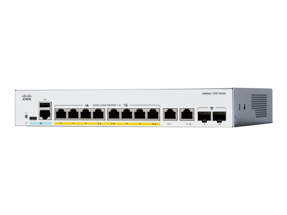 Cisco Catalyst 1200-8FP-2G - switch - 8 ports - smart - rack-mountable