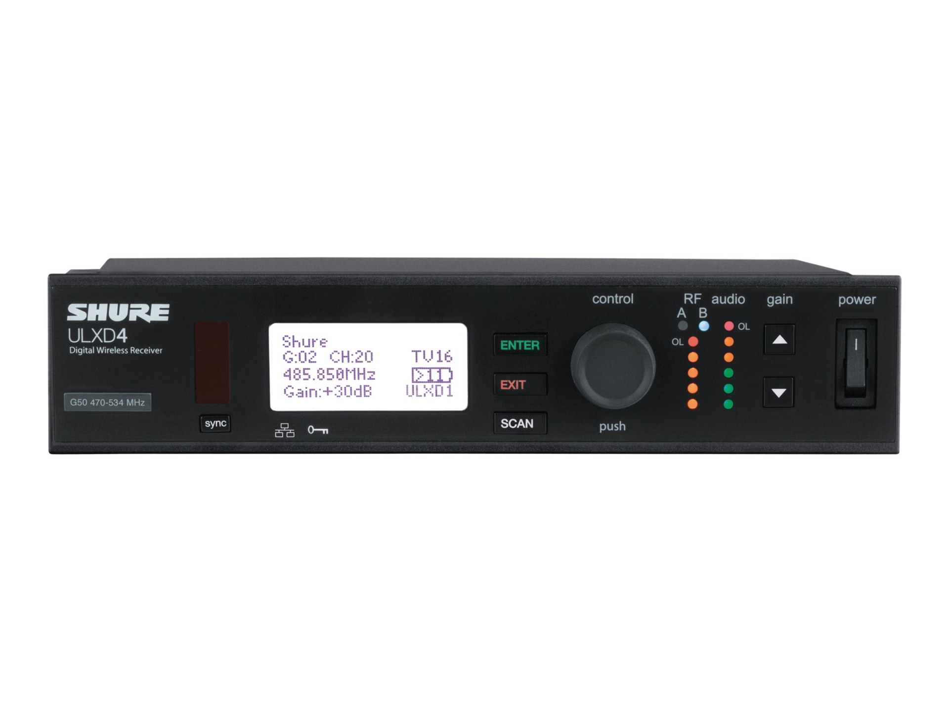 Shure ULX-D Digital Wireless System ULXD4 - receiver for wireless microphon