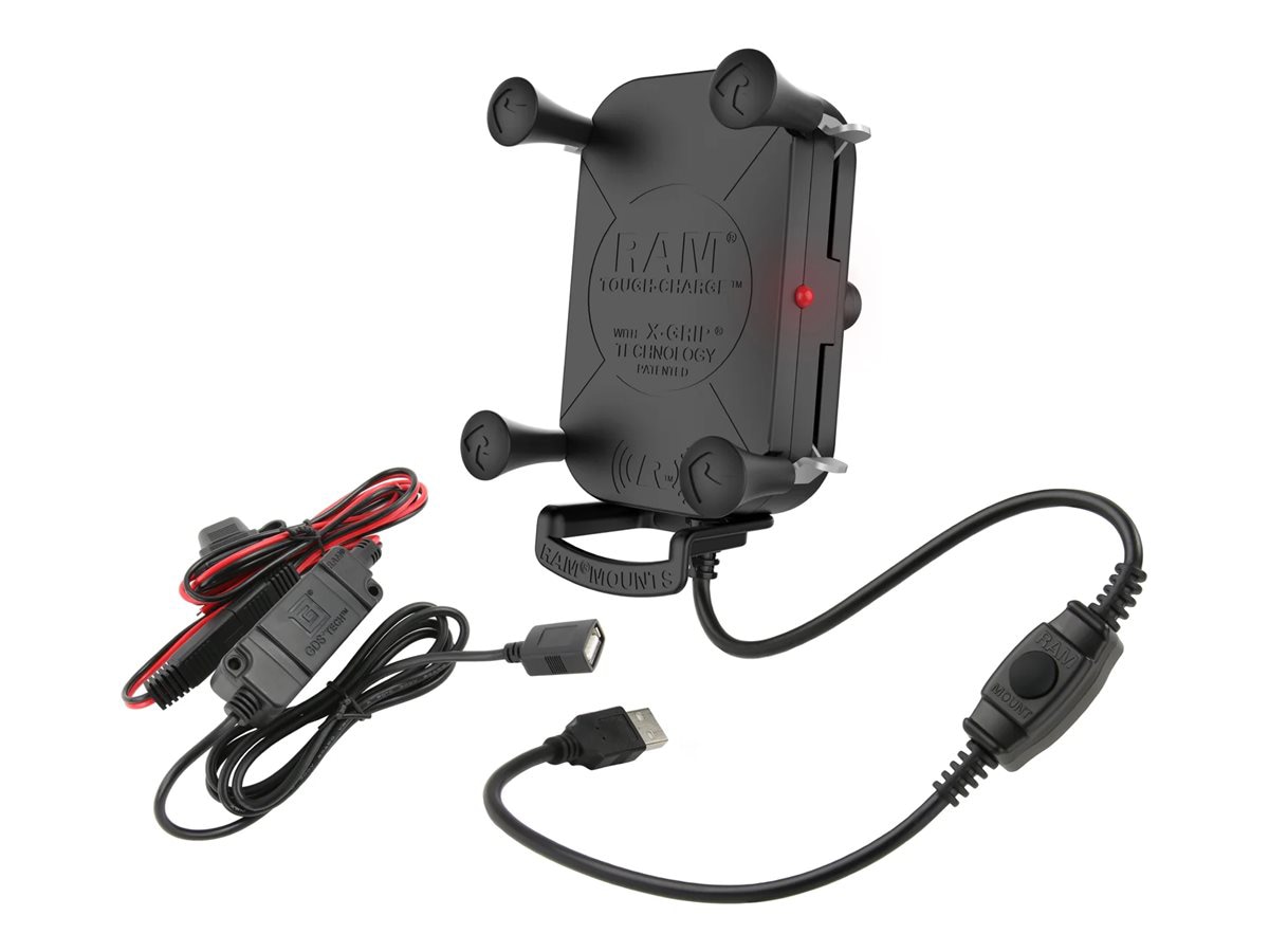 RAM Tough-Charge car wireless charging holder - waterproof, with charger -