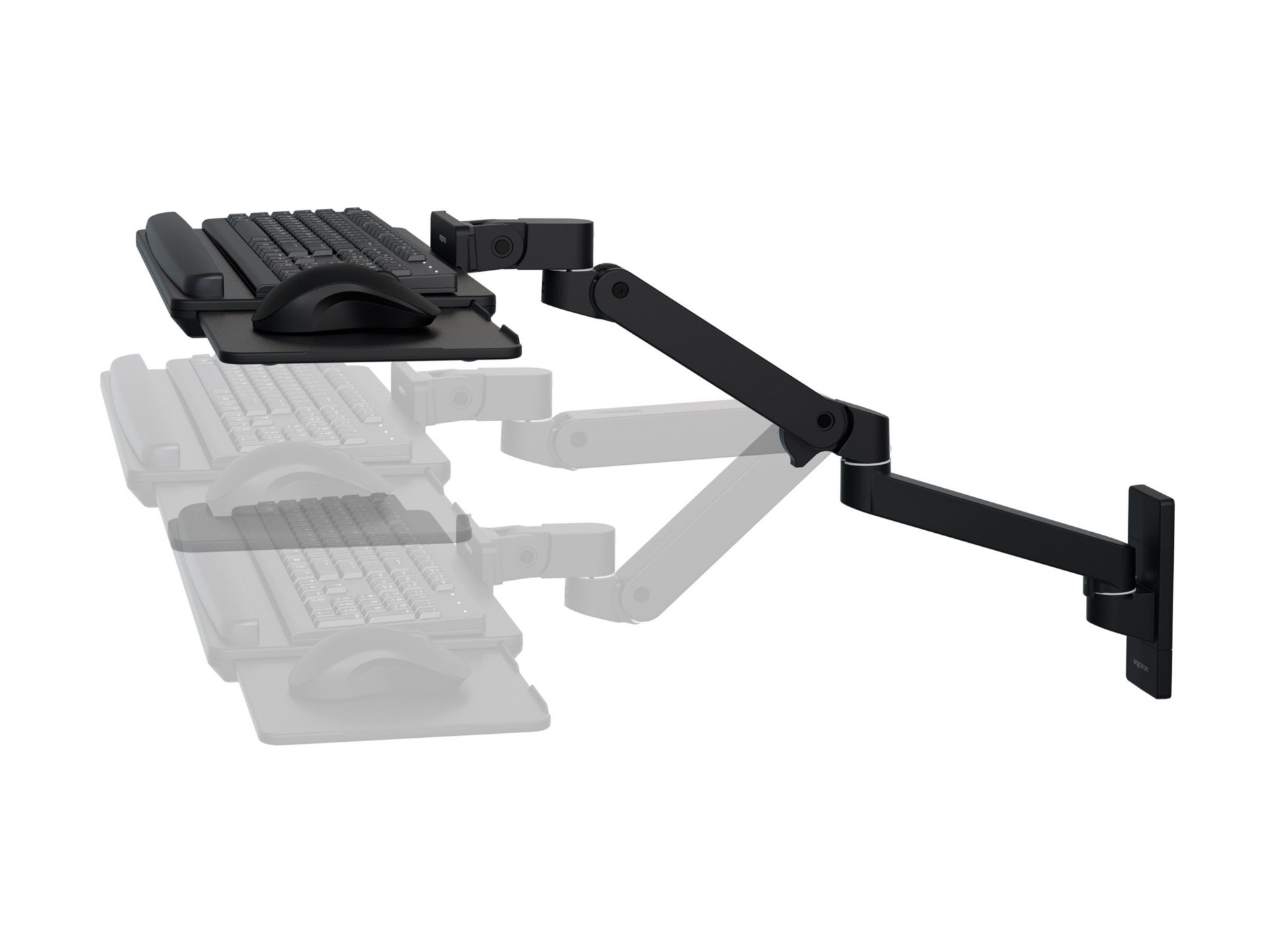 Ergotron LX Pro keyboard/mouse arm mount tray - adjustable