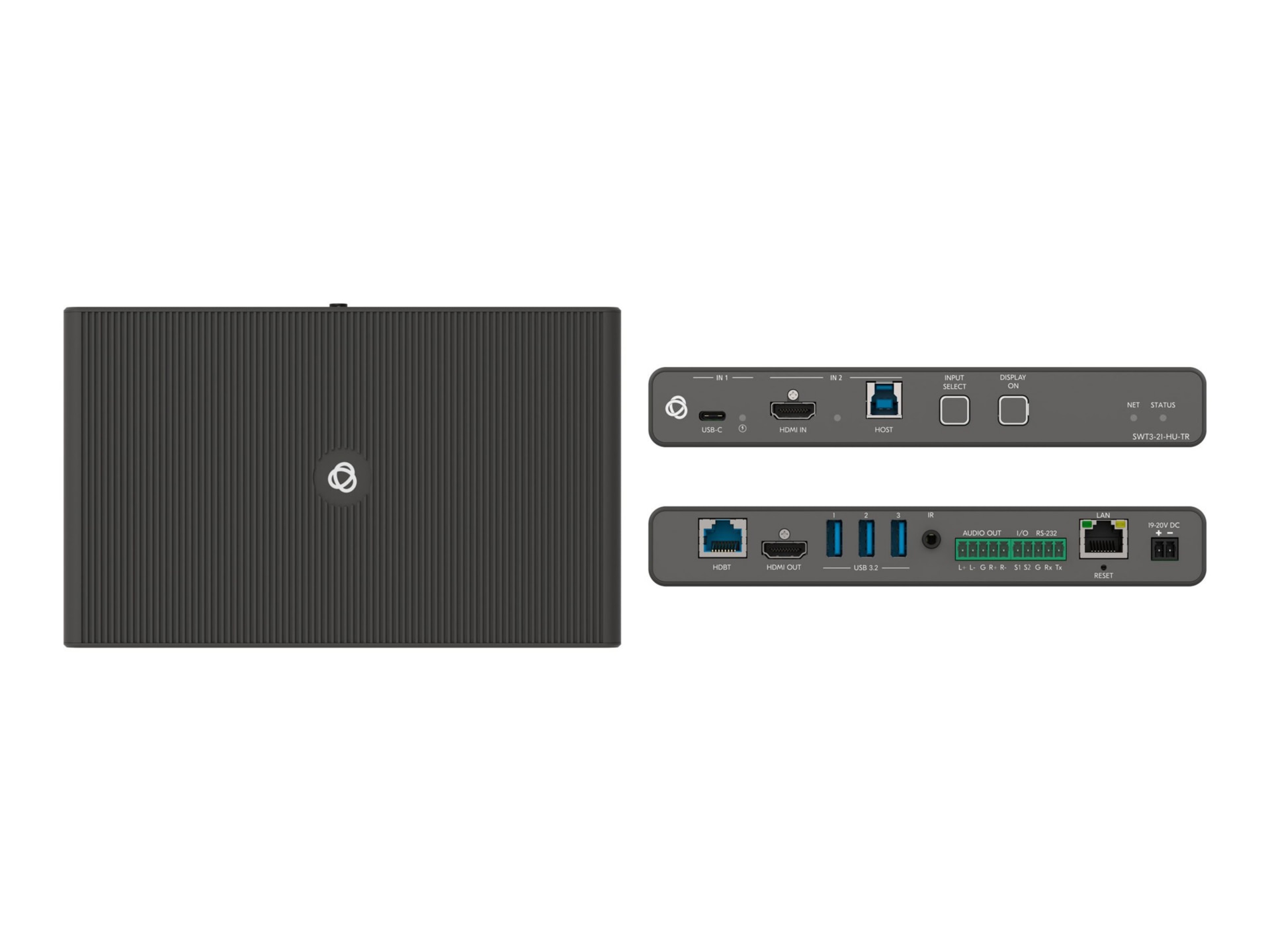 Kramer SWT3-21-HU-TR - video/audio/USB switch - 2x1, 4K60 - 2 ports