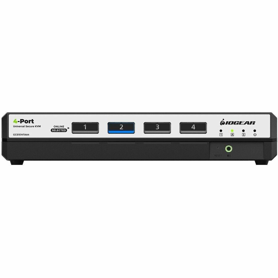IOGEAR 4-Port Single View True Universal (DP/HDMI) Secure KVM Switch w/Audi