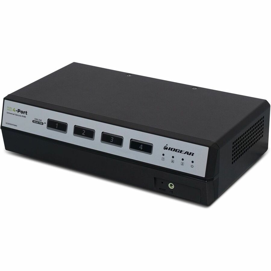 IOGEAR 4-Port Dual View True Universal (DP/HDMI) Secure KVM Switch w/Audio