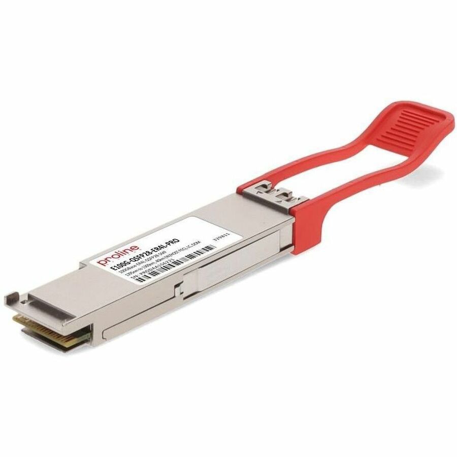 Proline Brocade® (Formerly) E100G-QSFP28-ER4L Compatible TAA 100GBase-ER4L QSFP28 Transceiver (SMF, 1295nm to 1309nm,