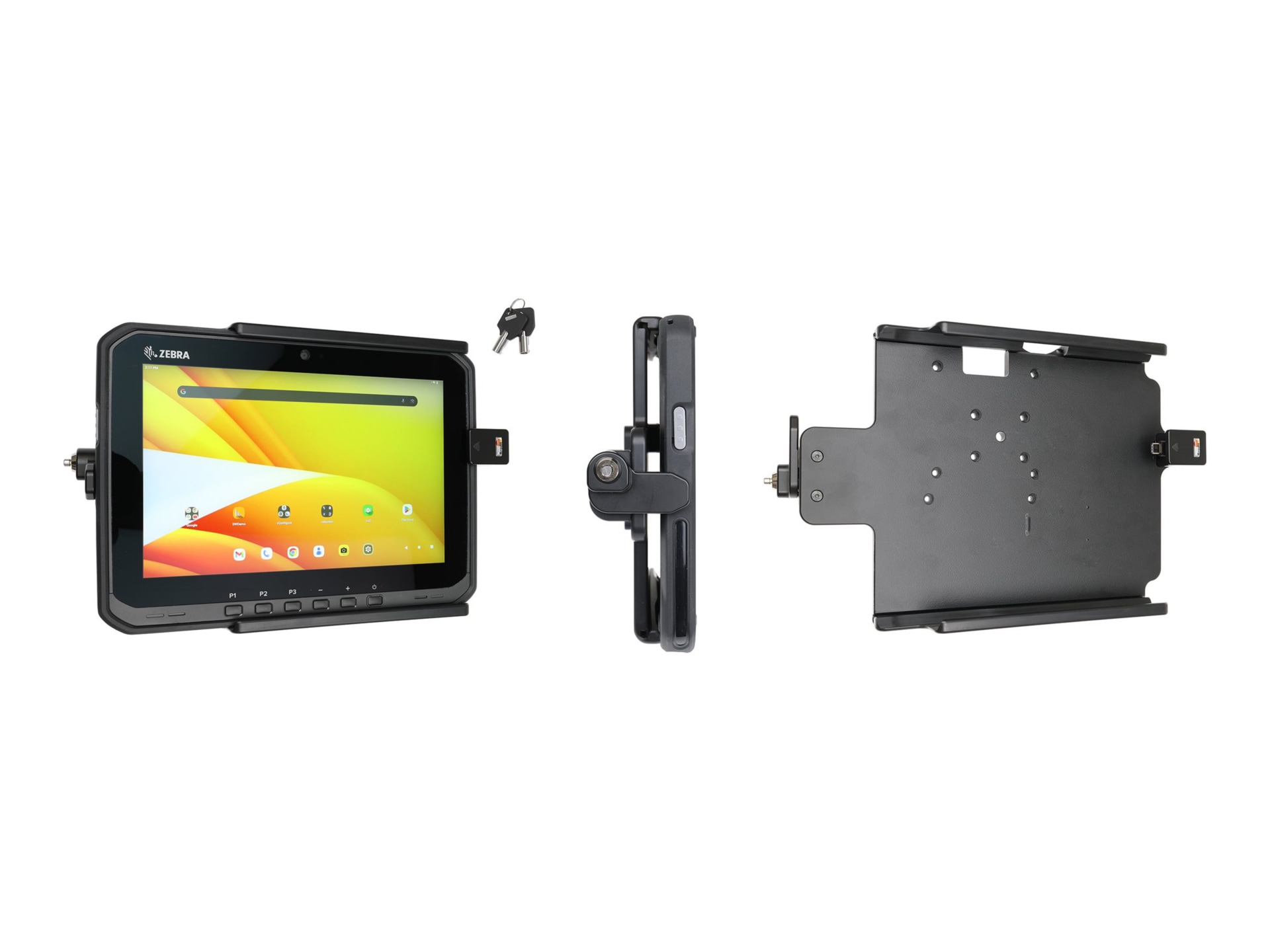 Brodit charging cradle - with key lock - USB-C 3.1