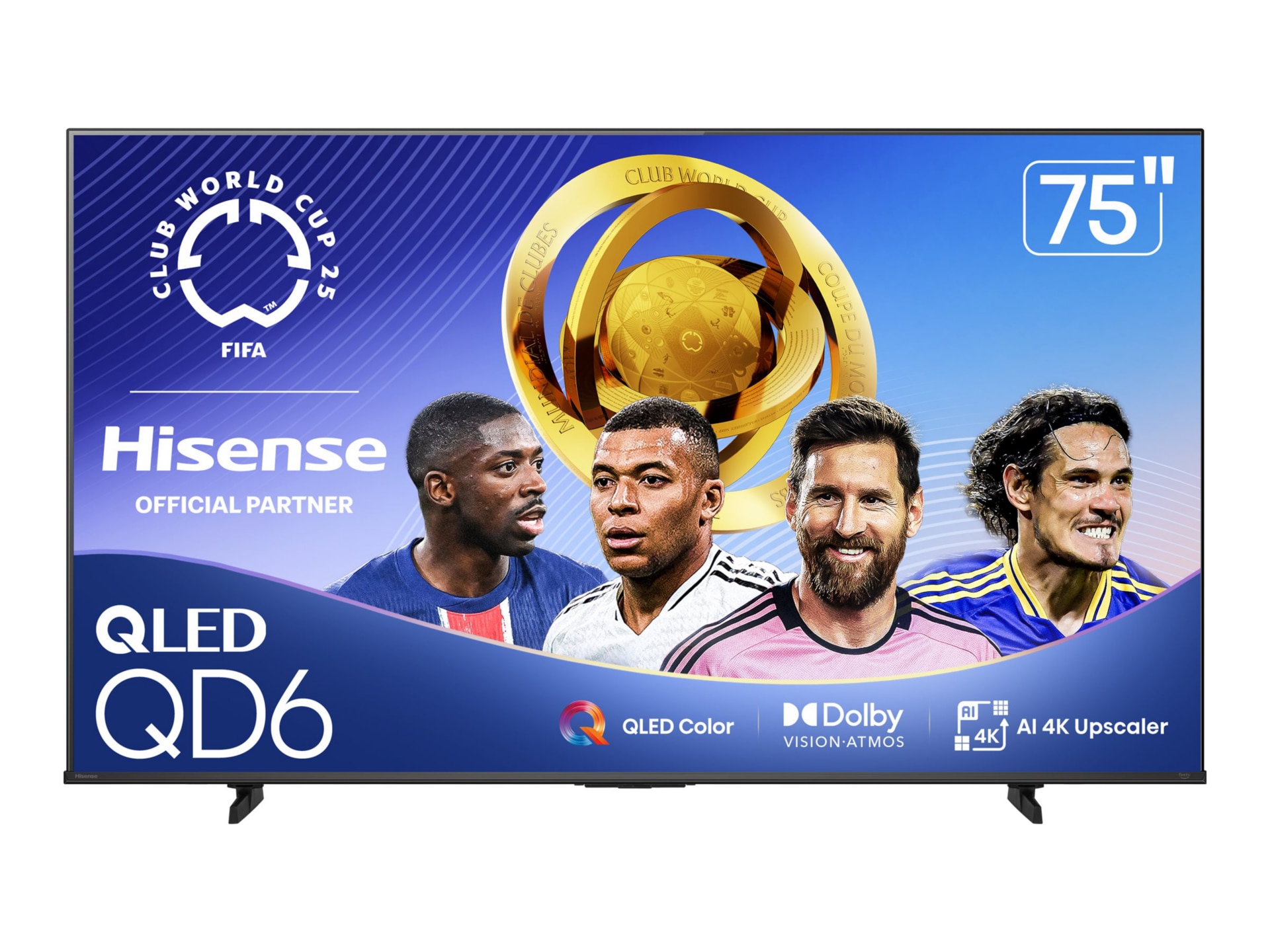 Hisense 75QD6QF QD6 Series - 75" Class (74.5" viewable) LED-backlit LCD TV