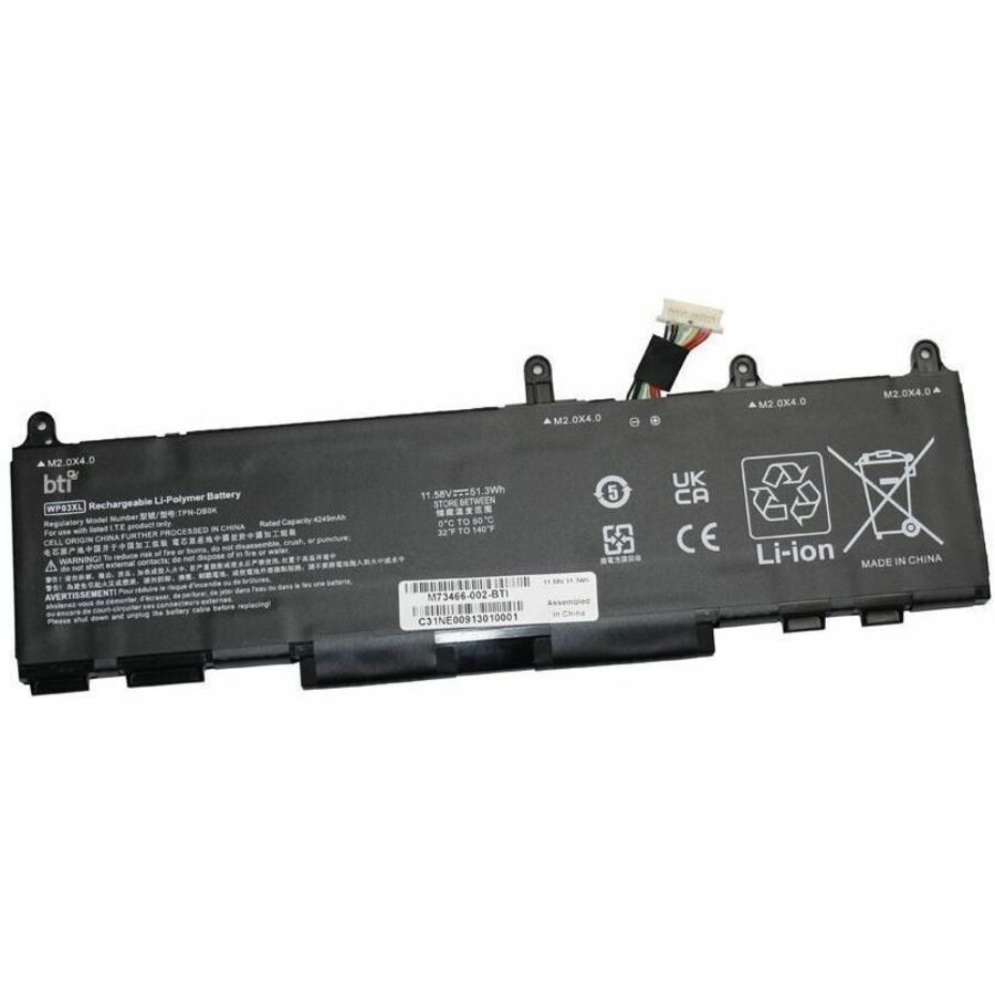 BTI M73466-005-BTI 3-CELL 11.58V LI-ION BATTERY HSTNN-IB9X, HSTNN-IB9Y, HST