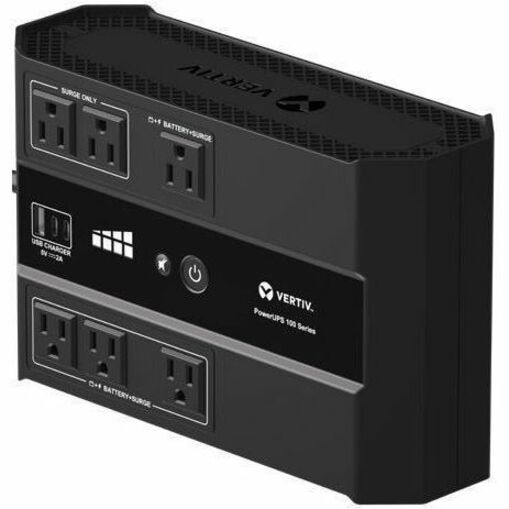 Vertiv PowerUPS 100 Standby VRLA UPS PST6-500LVMT, 500VA/305W, 120V, USB Ch