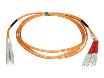 Eaton Tripp Lite Series Duplex Multimode 50/125 Fiber Patch Cable (LC/SC), 5M (16 ft.) - patch cable - 5 m - orange