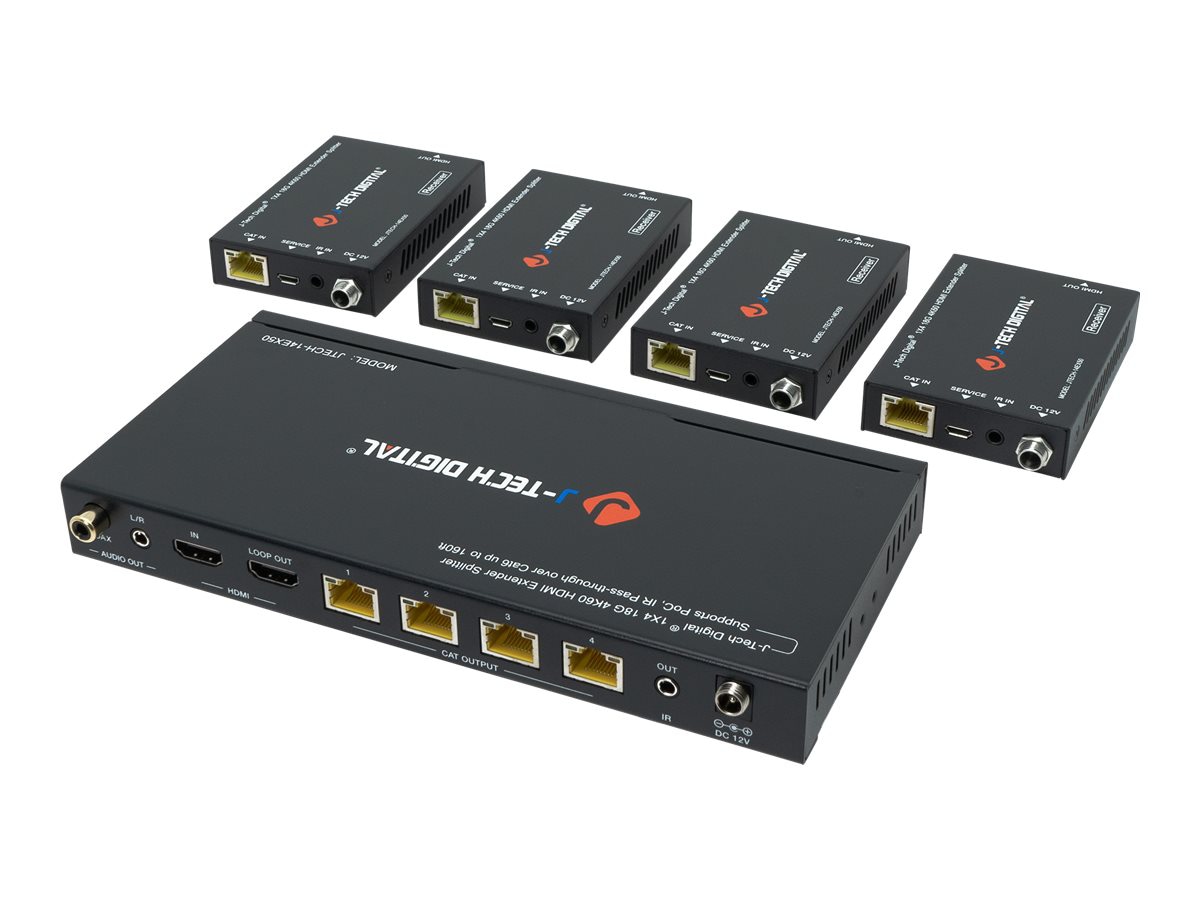 J-Tech Digital JTECH-14EX50 - transmitter + 4 receivers - video/audio exten