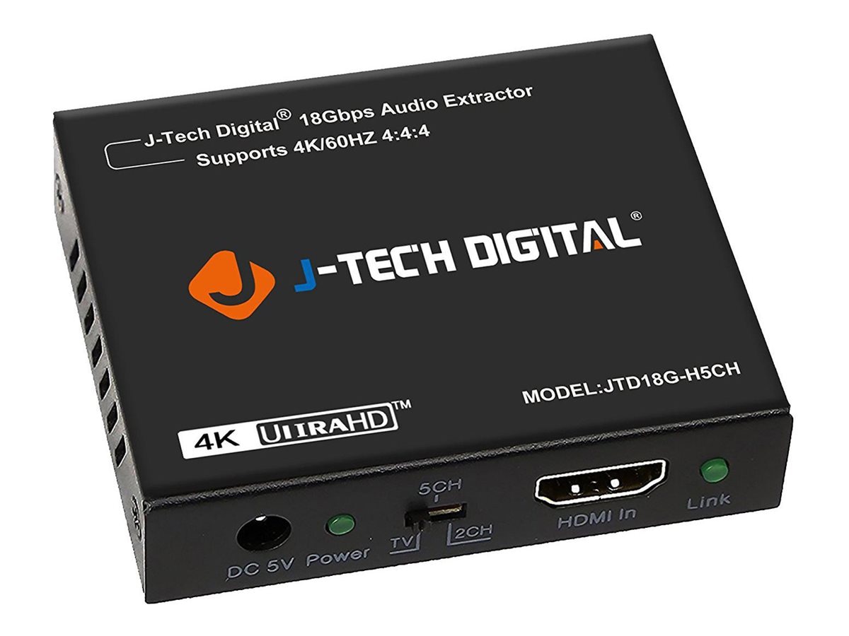 J-Tech JTD18G-H5CH - HDMI audio signal extractor for computer, TV, sound ba