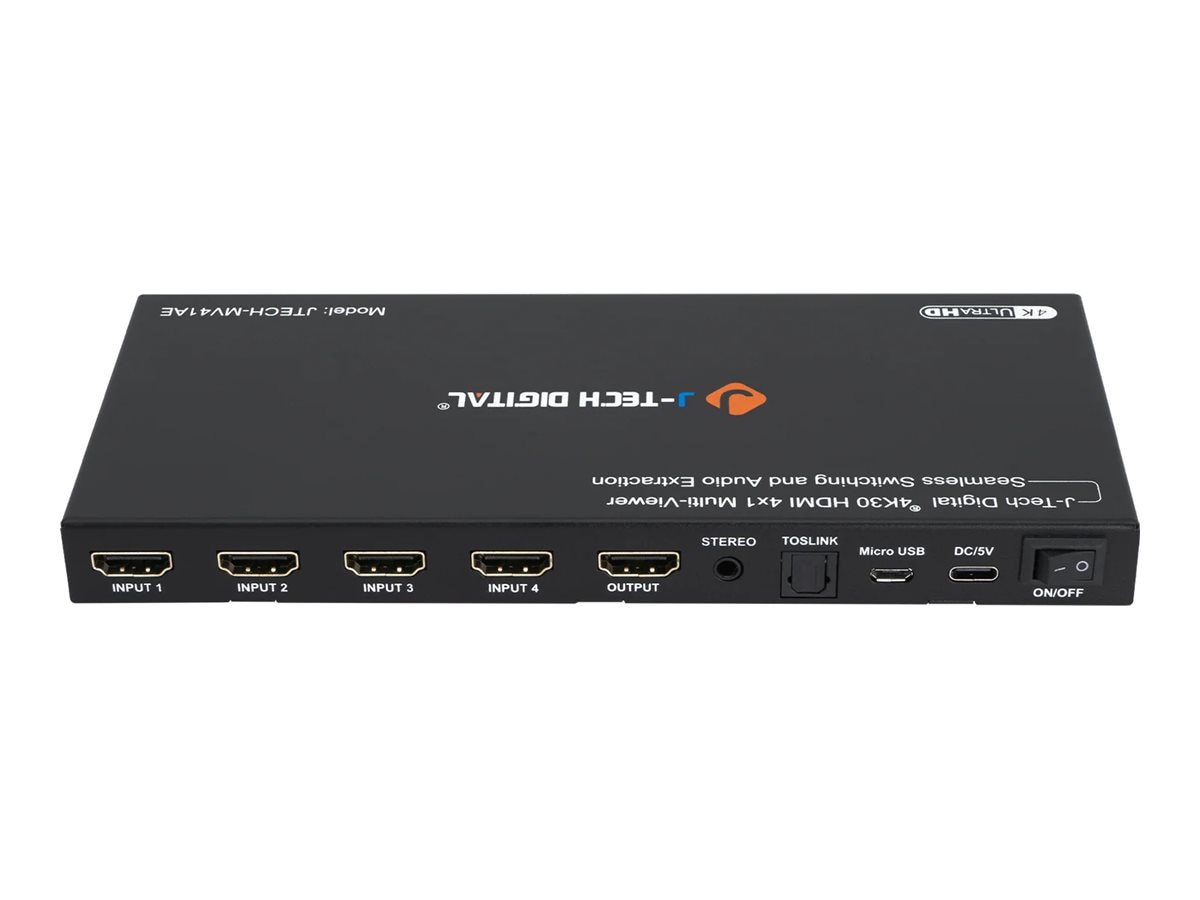 J-Tech Digital JTECH-MV41AE - video/audio switch - 4K60Hz - 4 ports