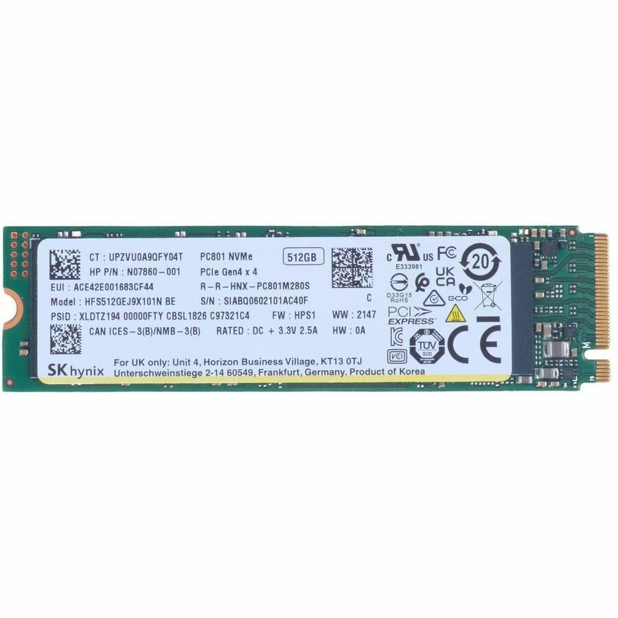 HP 512 GB Solid State Drive - M.2 2280 Internal - PCI Express NVMe (PCI Express NVMe 4.0 x4)