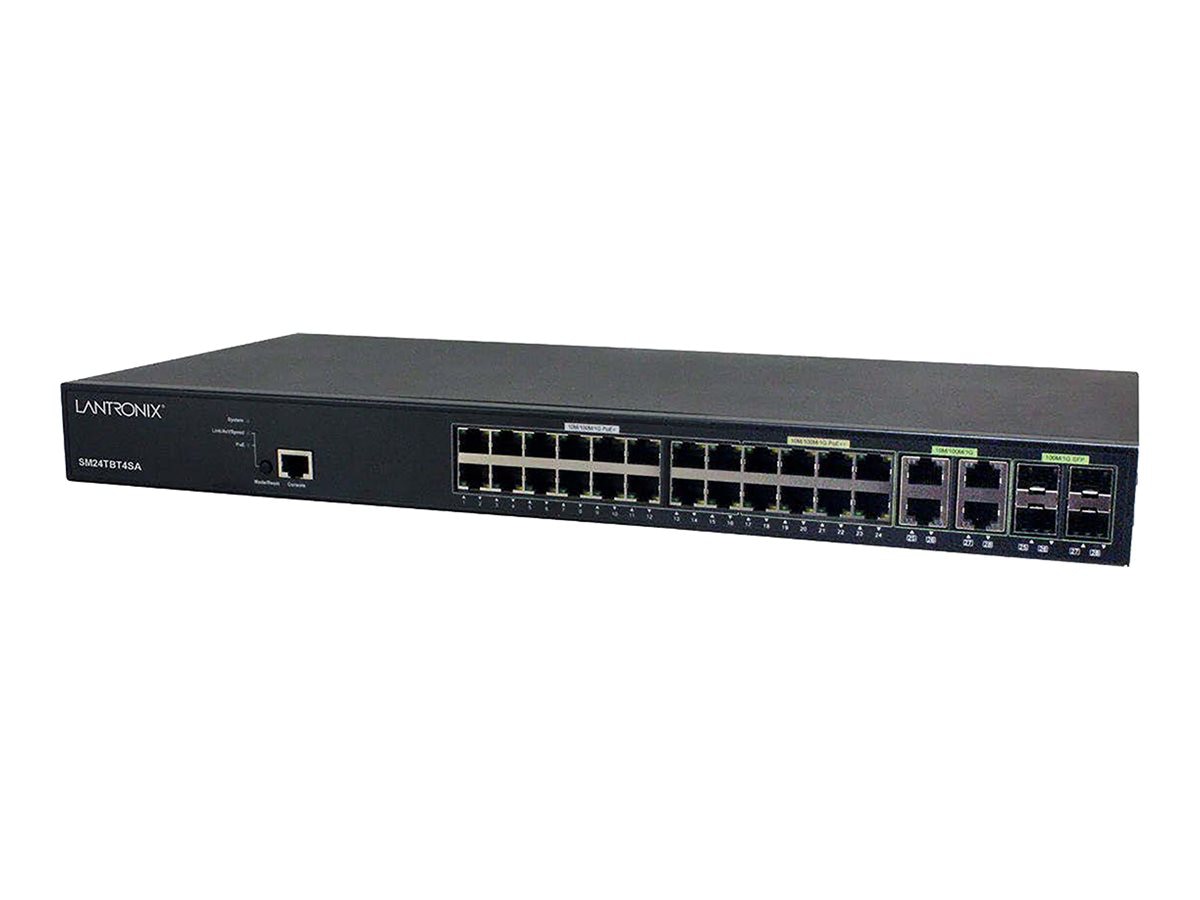 Lantronix - switch - 24 ports - managed - rack-mountable - TAA Compliant