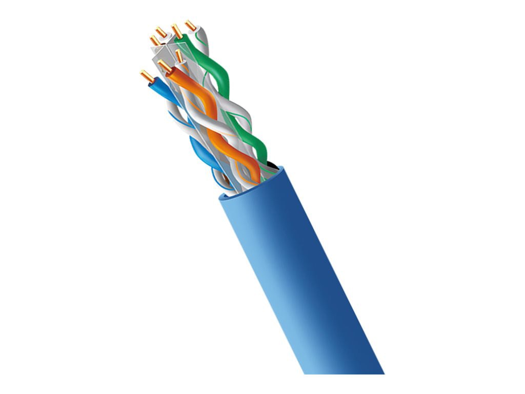 4XEM 250ft CAT6 Pure Copper CMR Riser Bulk Cable (Blue)