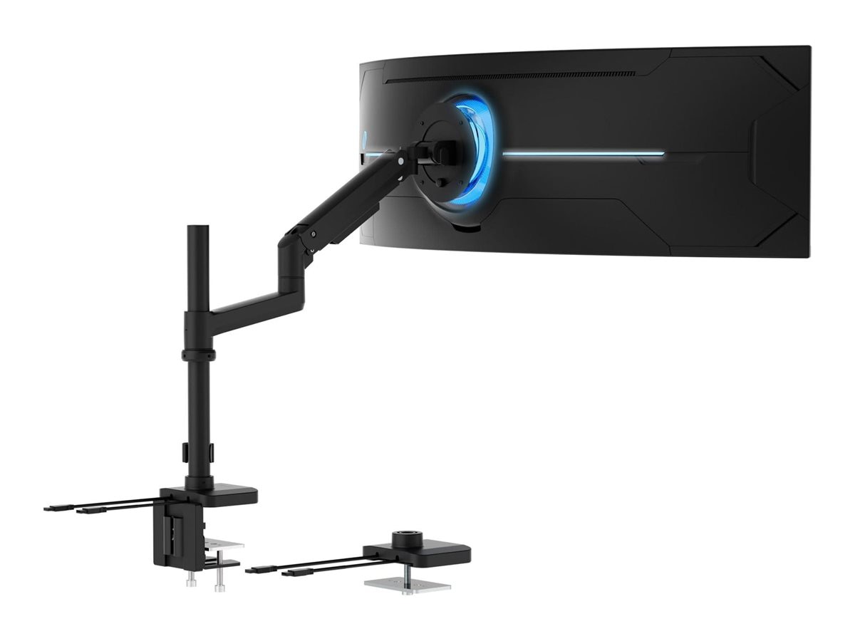 Mount-It! ProFlex Desk Mount for Monitor with Pole - Matte Black