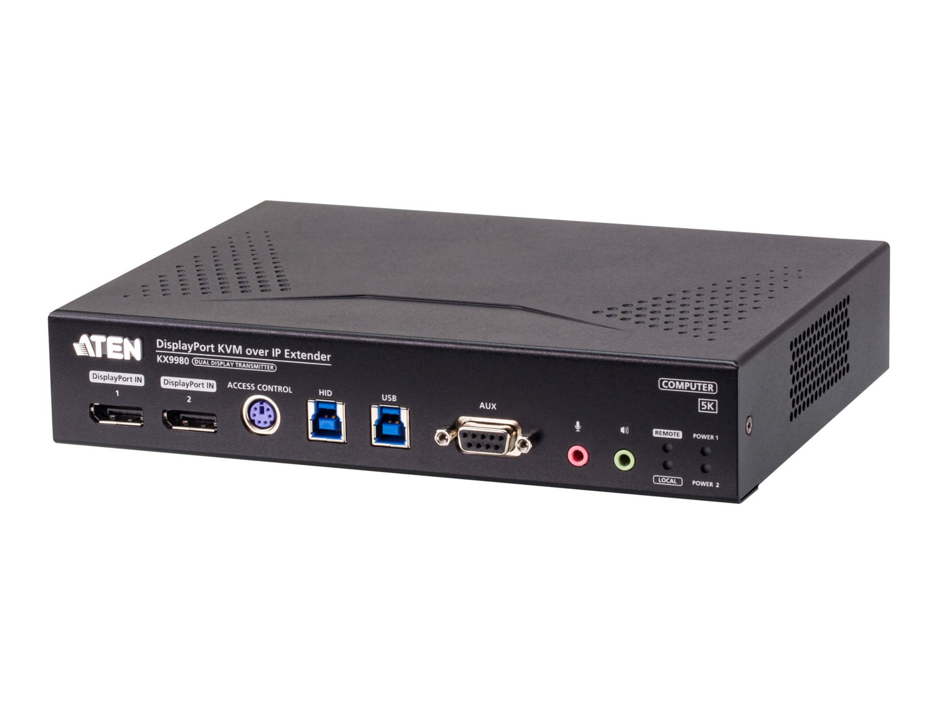 ATEN KX9980T - KVM / video / audio switch - 5K Dual Display - 2 ports - rac