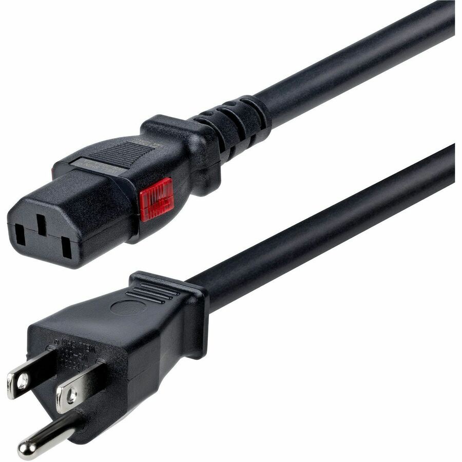 StarTech 10ft (3m) Heavy Duty Power Cord, NEMA 5-15P to Locking C13, 125V 1