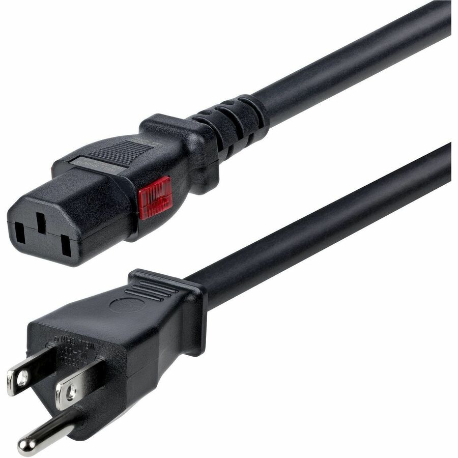 StarTech 6ft (2m) Heavy Duty Power Cord, NEMA 5-15P to Locking C13, 125V 15