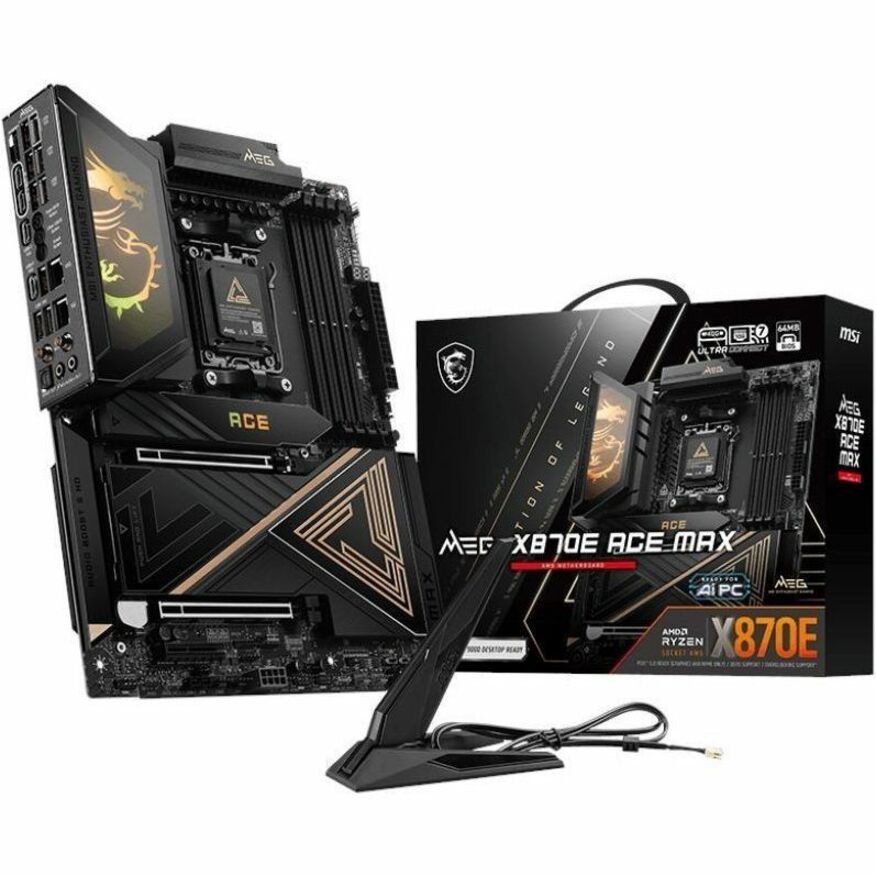 MSI MEG X870E ACE MAX Gaming Desktop Motherboard - AMD X870E Chipset - Sock