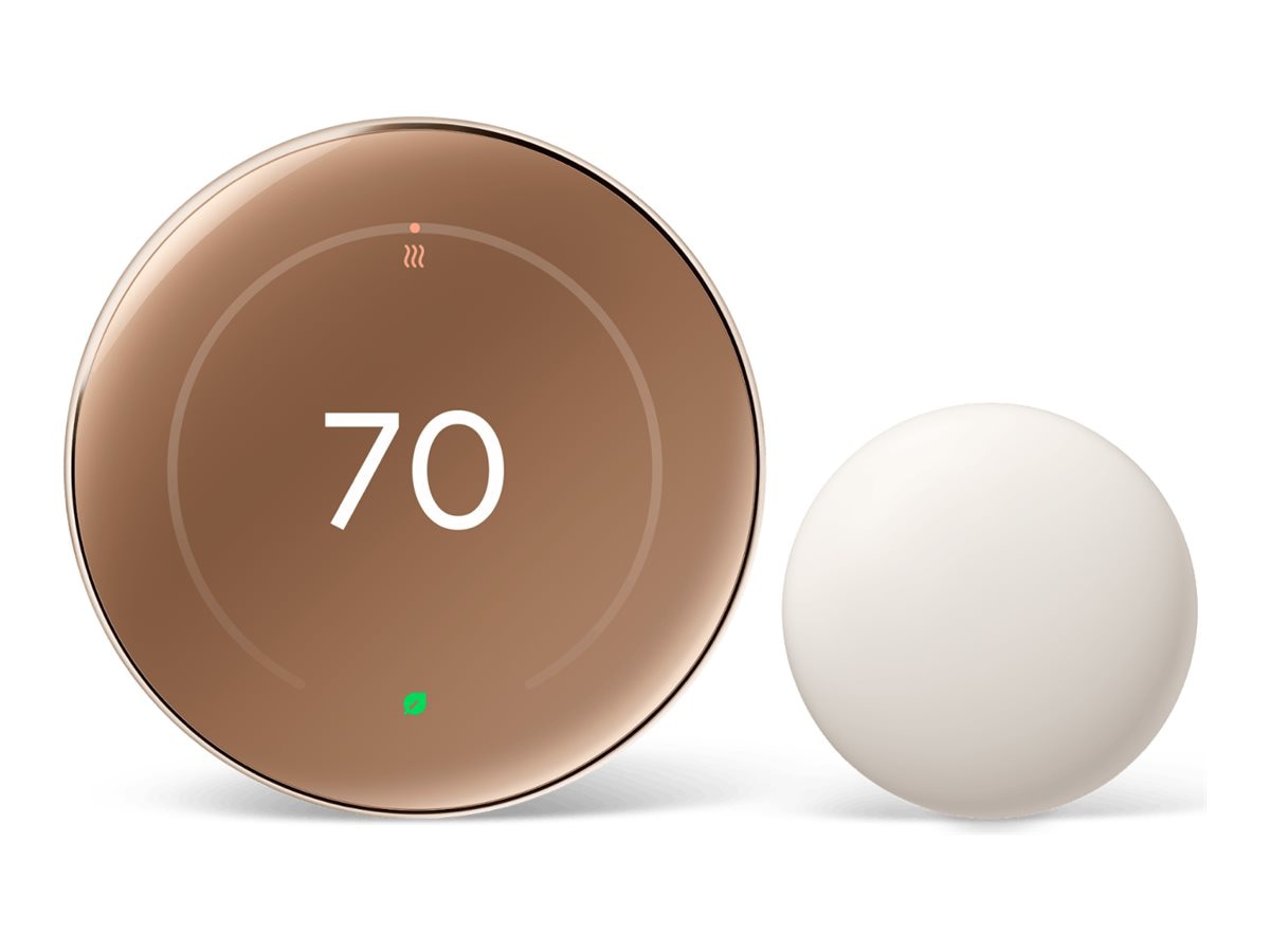 Google Nest Learning - 4th Gen - thermostat - 802.11a/b/g/n - polished gold