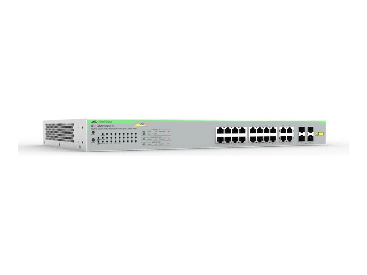 Allied Telesis AT iGS950/20PS - switch - 20 ports - smart - rack-mountable - TAA Compliant