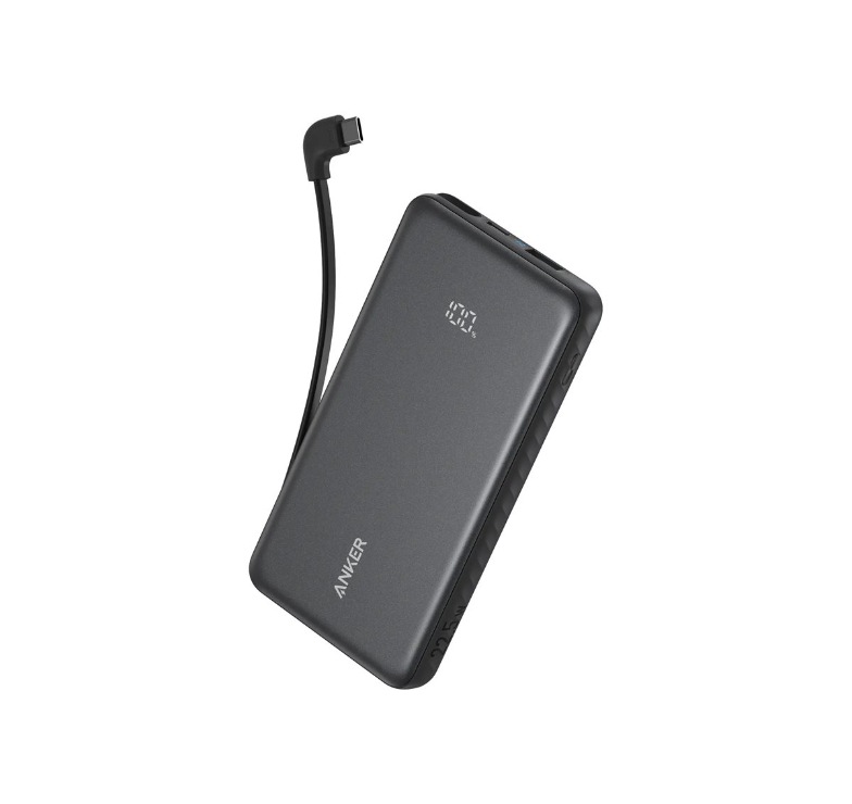 Anker Zolo A110D power bank - built-in USB-C cable, CCC certified - 2 x  USB-C, USB - 22.5 Watt - A110DH11-1 - Office Basics - CDW.com