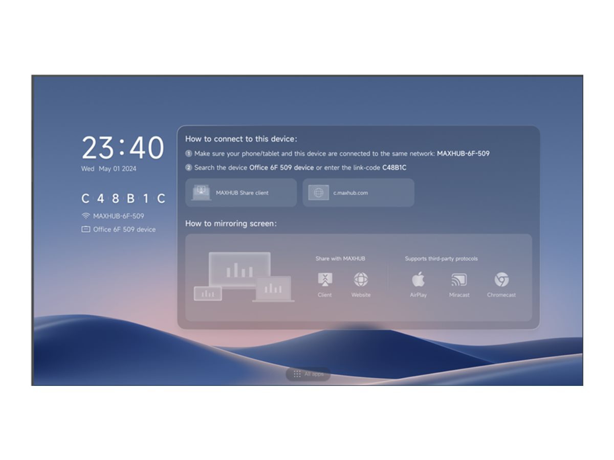 Maxhub LP135F07 Raptor Series V3 Lite - 135" LED-backlit LCD display - Full