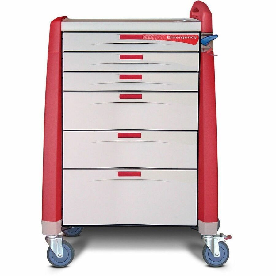 Capsa Healthcare Avalo Medical Cart-Emerg Standard Red (AM-EM-STD-RED)