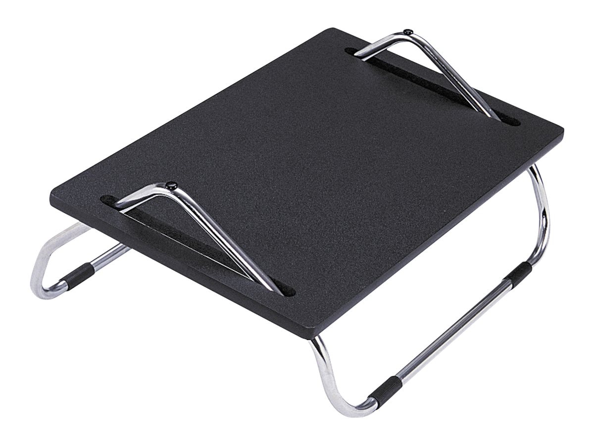 Safco Ergo-Comfort - footrest - black - frame: chrome (pack of 4)