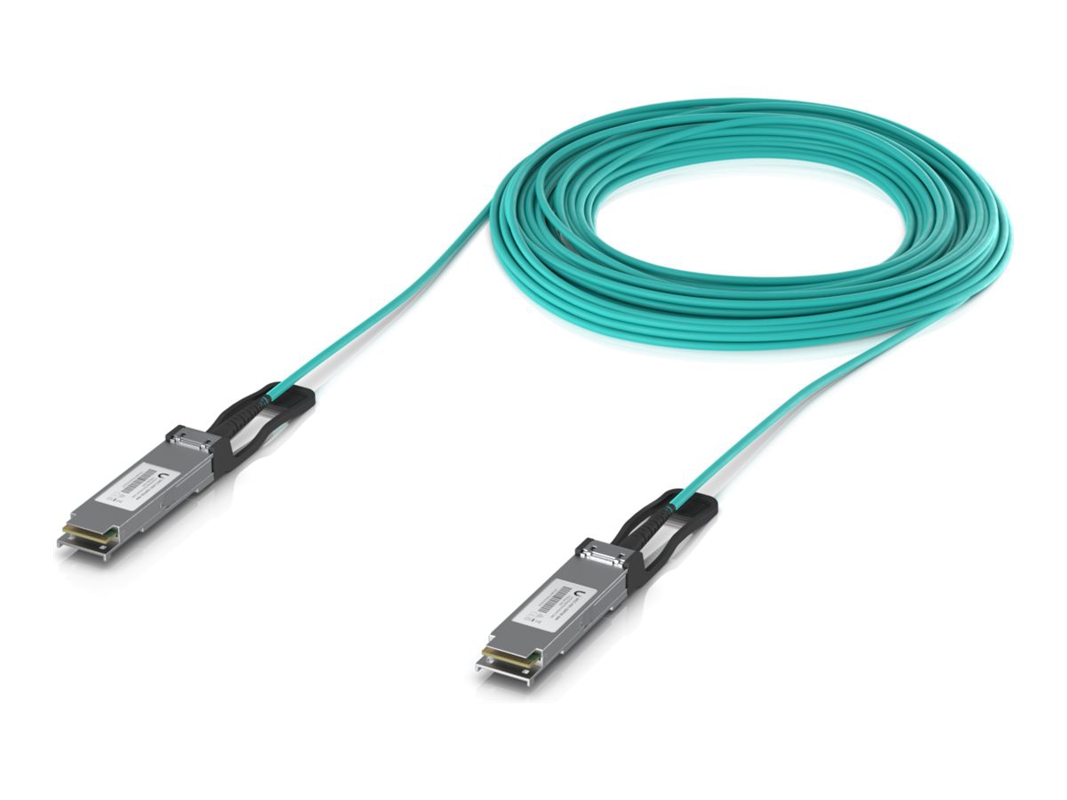 Ubiquiti 100GBase-AOC direct attach cable - 10 m - 10 m - aqua