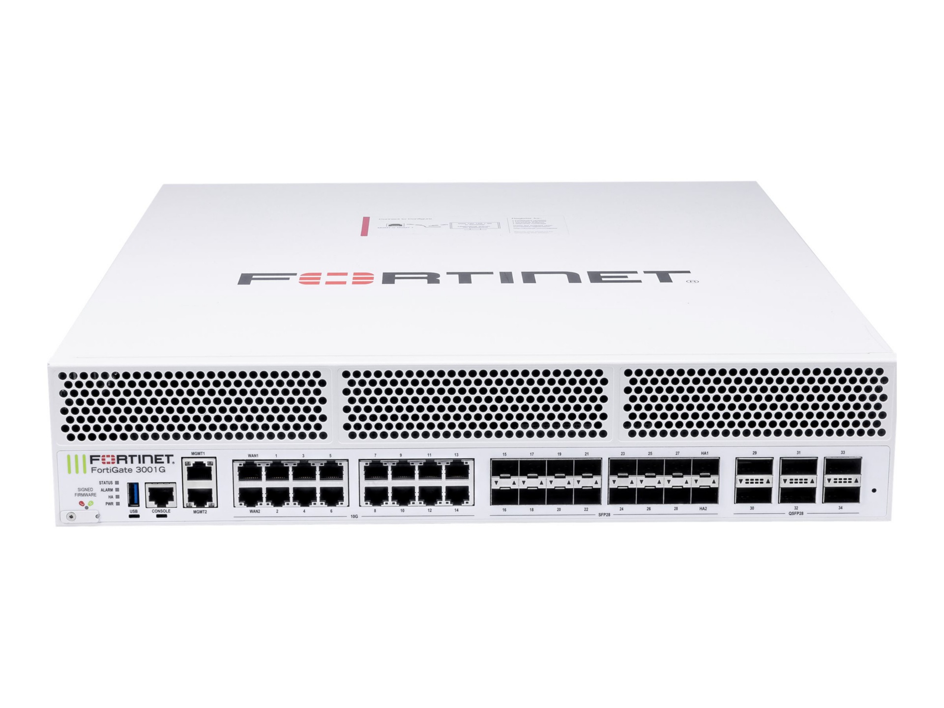Fortinet FortiGate 3000G - security appliance - with 3 years FortiCare Premium Support + 3 years FortiGuard Unified