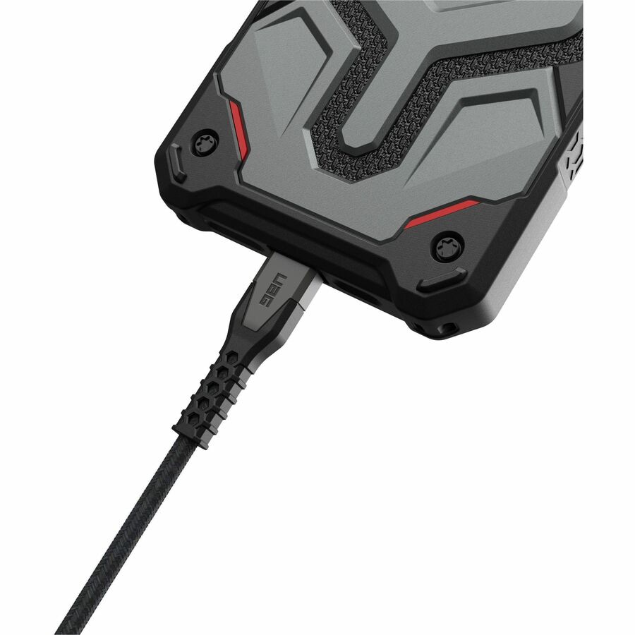 UAG Rugged 5ft Charging Cable USB-C to USB-C - Kevlar Core - Black/Grey
