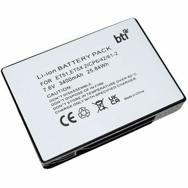 BTI BTRY-ET5X-PRPK2-01-BTI 7.6V 25.84WH LI-ION SCANNER BATTERY FOR ZEBRA
