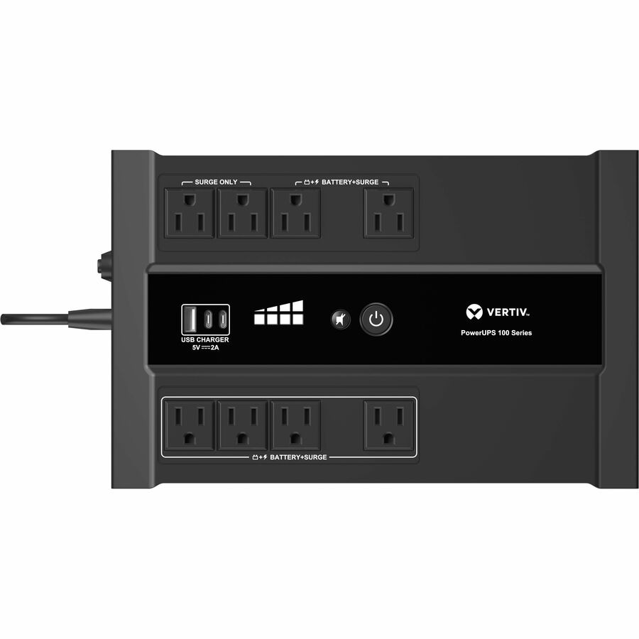 Vertiv PowerUPS 100 Standby VRLA UPS PST6-900LVMT, 900VA/550W, 120V, USB Ch