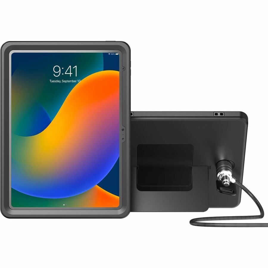 CTA Digital Security Case with Kickstand and Anti-Theft Cable for iPad 10th