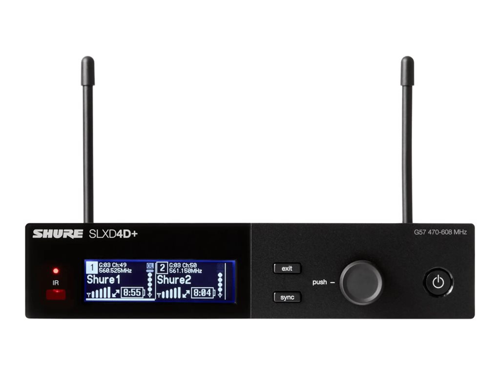 Shure SLX-D SLXD4D+ - dual channel receiver for wireless microphone system