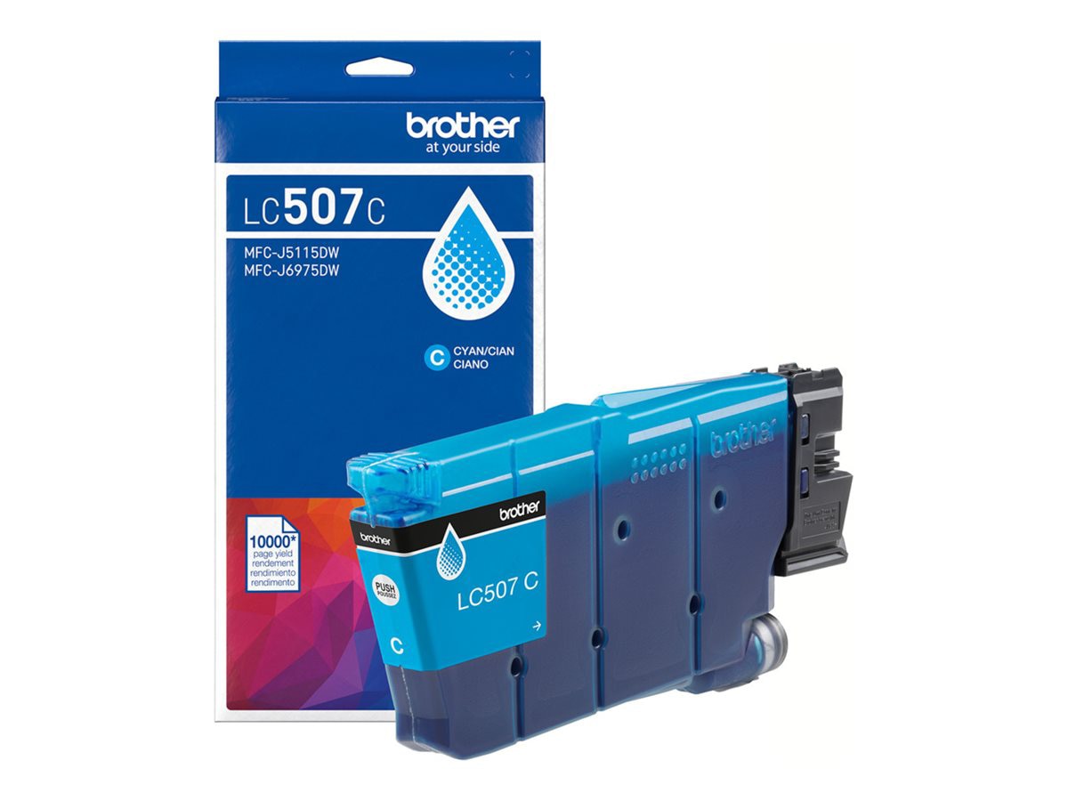 Brother LC507C - cyan - original - ink cartridge