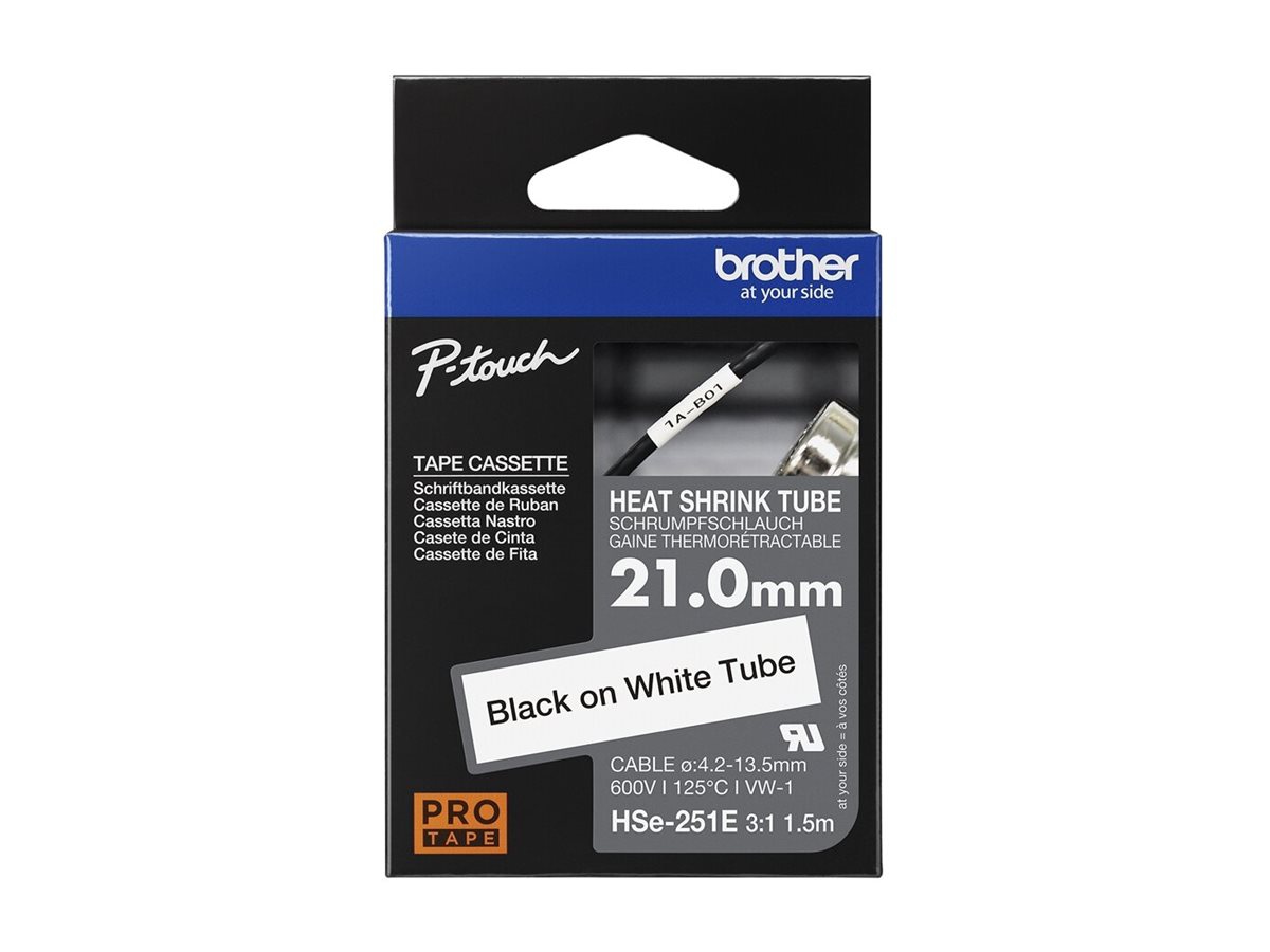 BROTHER 21MM BLK/WHT SHRINK TUBE