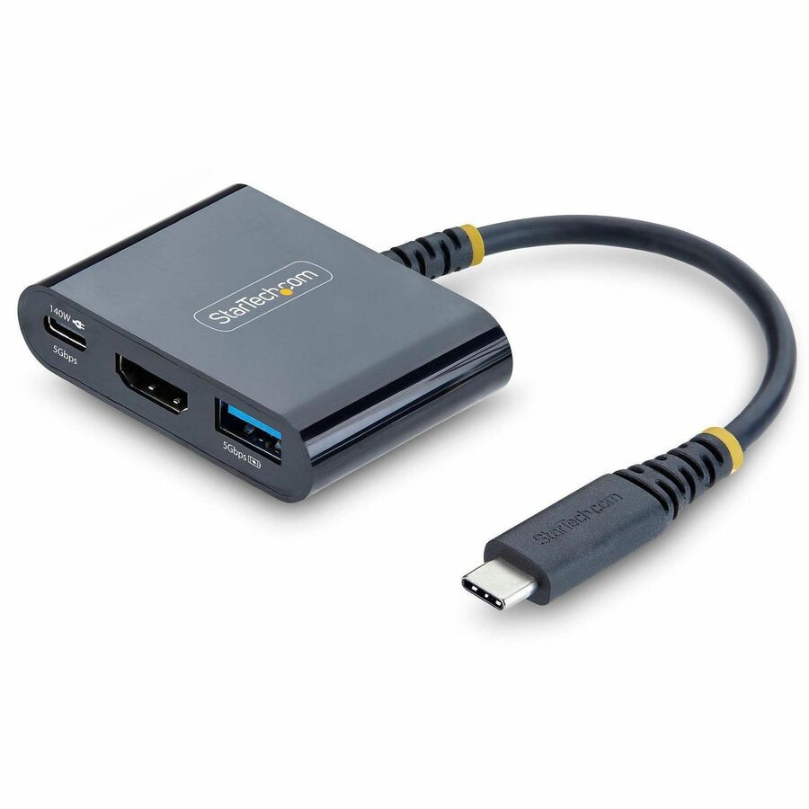 StarTech USB-C to HDMI Multiport Adapter with 140W PD Charging, 4K 60Hz HDM
