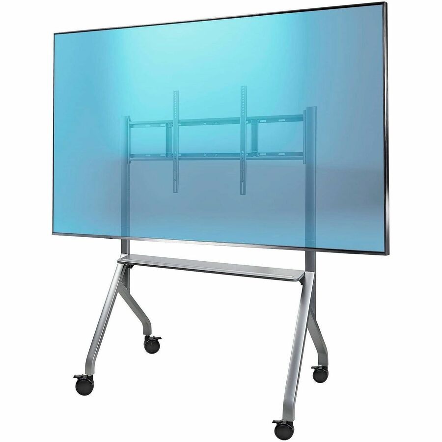StarTech Easel-Style TV Cart for up to 100-inch/220lb Displays, Height-Adju