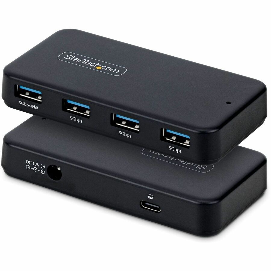 StarTech 4-Port USB-A Hub, 5Gbps, Self-Powered, 2-in-1 USB-C and USB-A Host