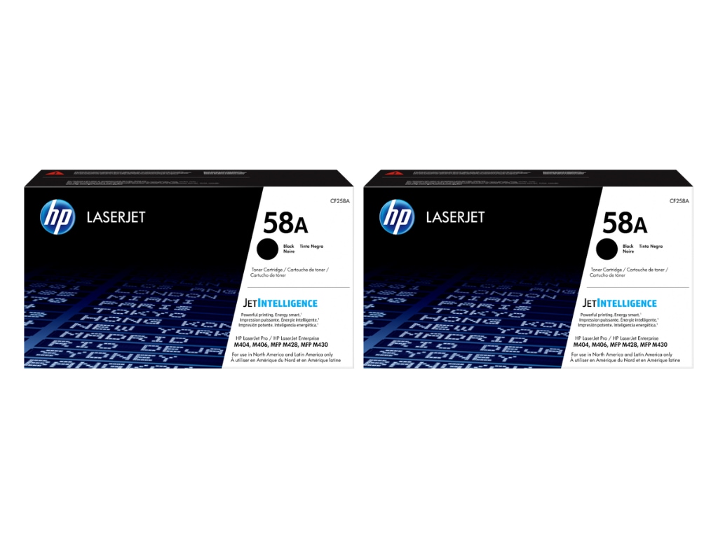HP 58A Black Standard Yield Toner Cartridges, 2/Pack