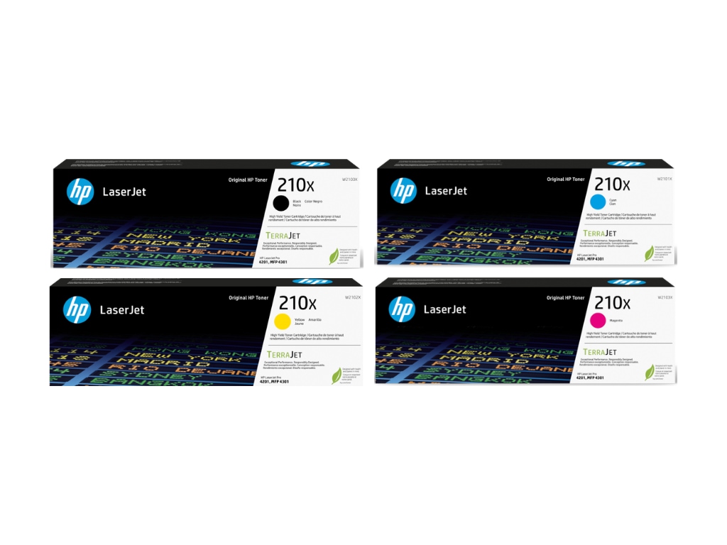 HP 210X High-Yield Toner Cartridge 4-Pack