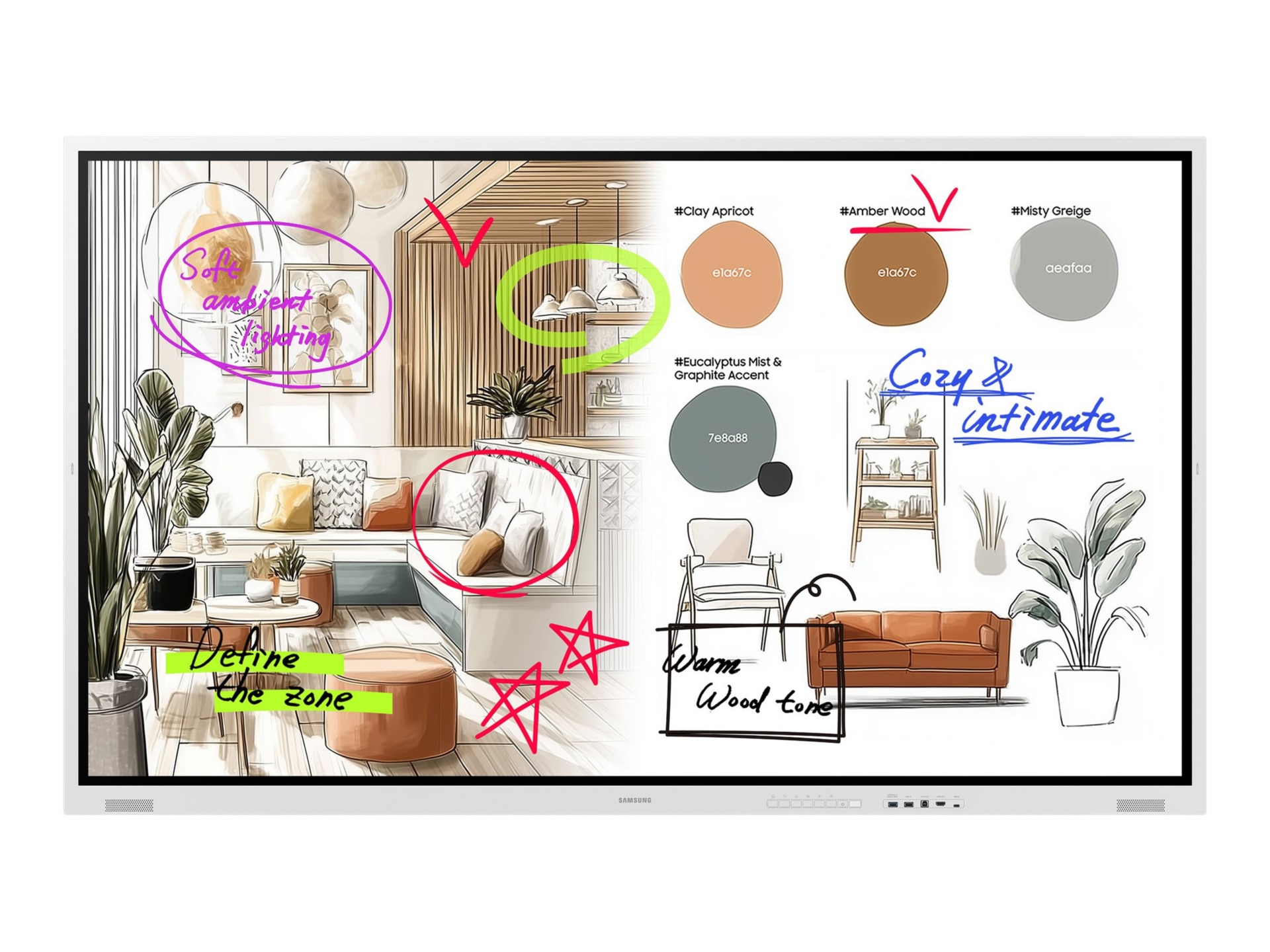 Samsung Flip WM85FX WMFX Series - 85" LED-backlit LCD display - 4K - for ed
