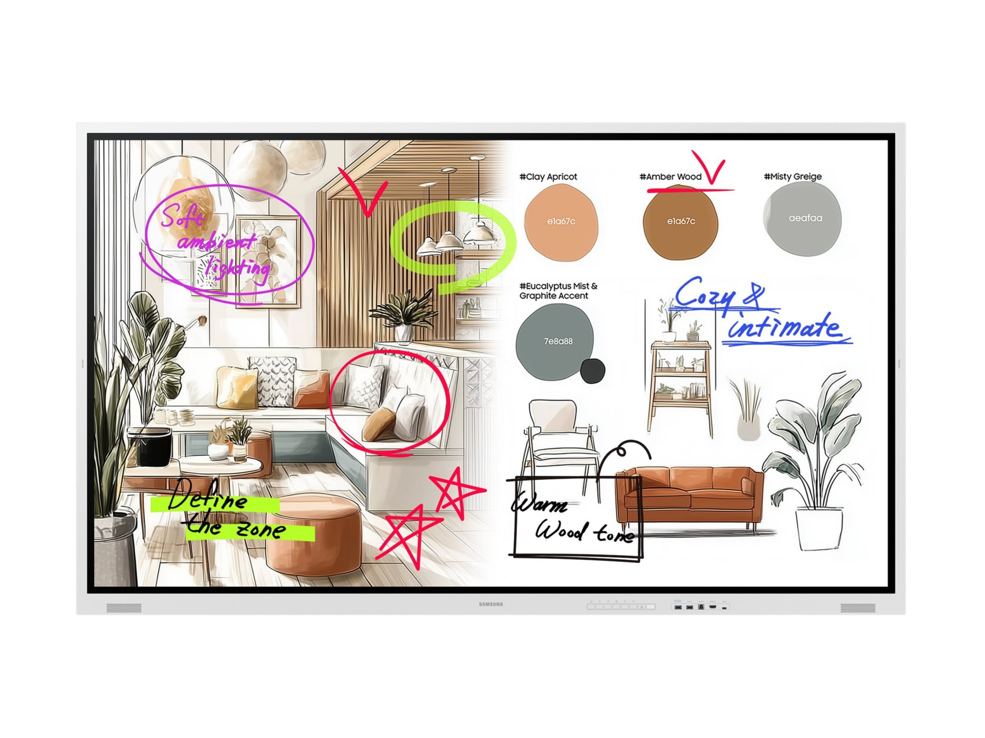Samsung Flip WM75FX WMFX Series - 75" LED-backlit LCD display - 4K - for ed