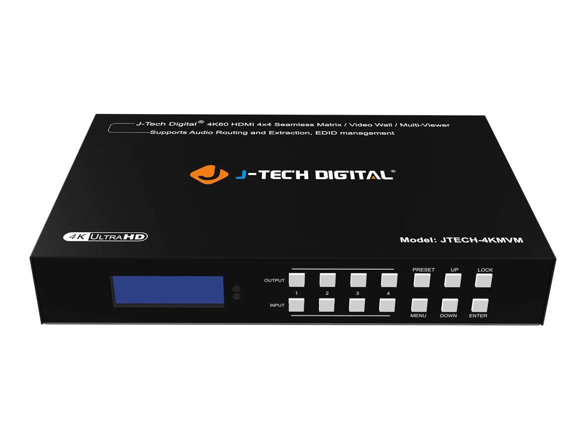 J-Tech Digital JTECH-4KMVM 4x4 matrix switcher / audio disembedder