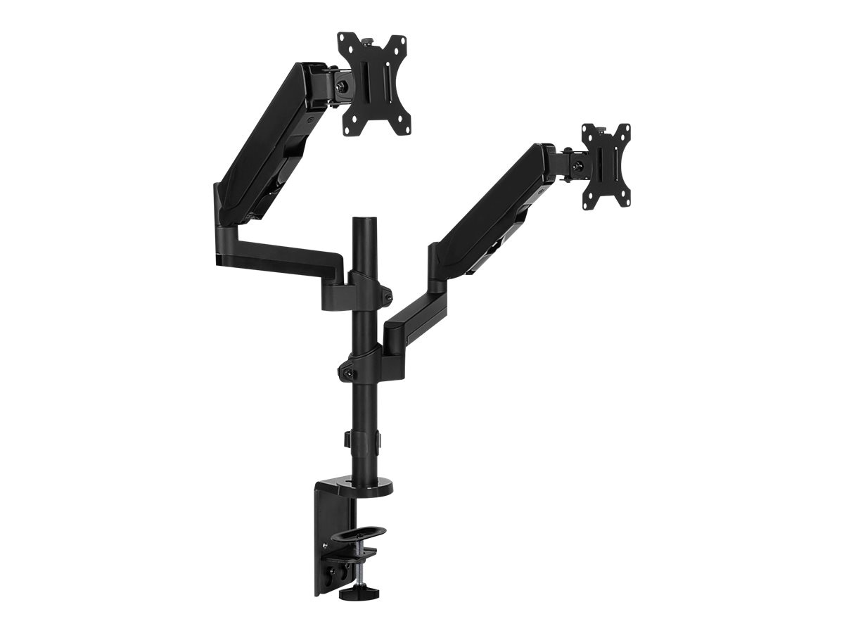 Mount-It! Dual Monitor Desk Mount - Gas Spring Arms for Stacked or Side-by-